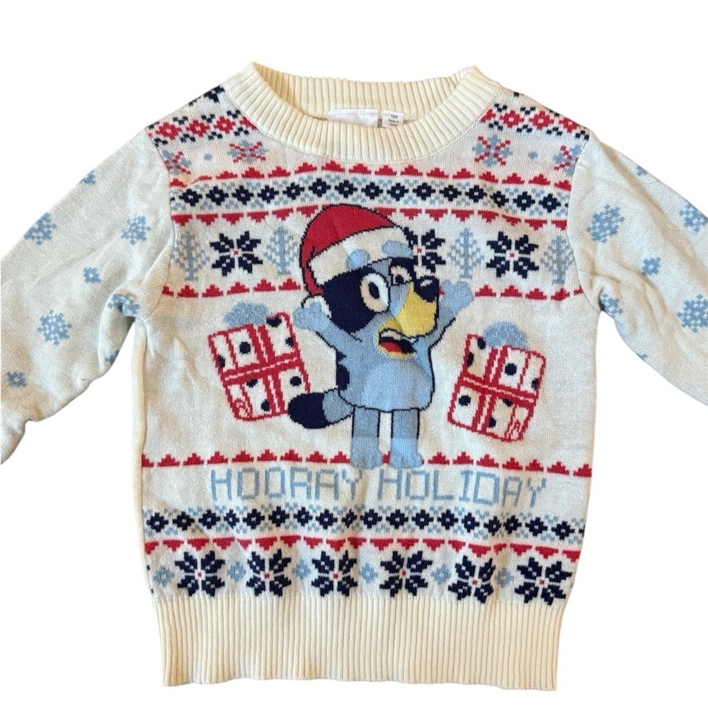 Bluey Festive Kids Sweater - Picture 3 of 5